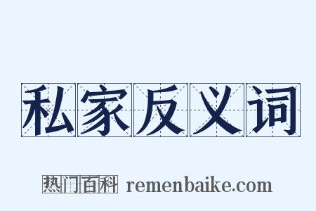 私家反义词是什么意思的图片